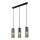 Nordlux - Lustre suspenso com cabo MIELLA 3xE27/25W/230V preto/fumado