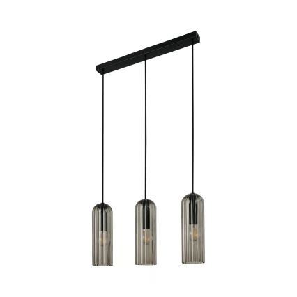 Nordlux - Lustre suspenso com cabo MIELLA 3xE27/25W/230V preto/fumado