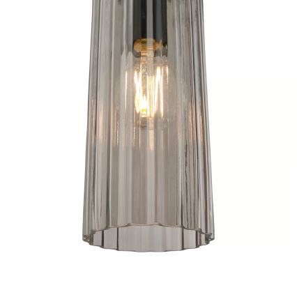 Nordlux - Lustre suspenso com cabo MIELLA 3xE27/25W/230V preto/fumado