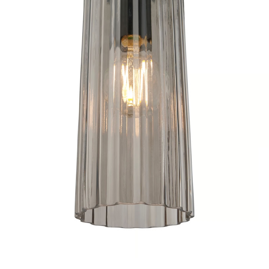Nordlux - Lustre suspenso com cabo MIELLA 3xE27/25W/230V preto/fumado