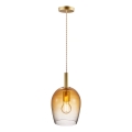 Nordlux - Lustre suspenso com cabo UMA 1xE27/40W/230V Ø 18 cm castanho/fumado