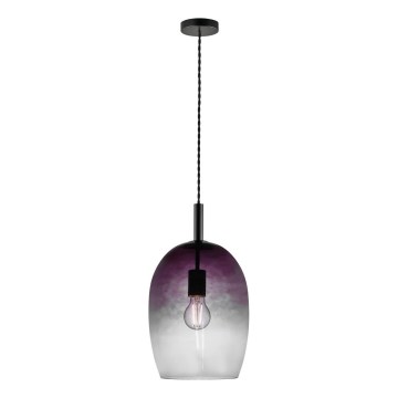 Nordlux - Lustre suspenso com cabo UMA 1xE27/40W/230V Ø 23 cm preto/fumado