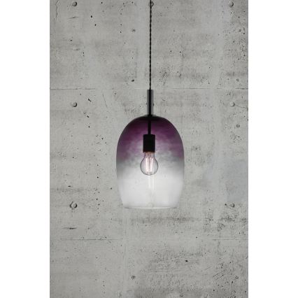 Nordlux - Lustre suspenso com cabo UMA 1xE27/40W/230V Ø 23 cm preto/fumado