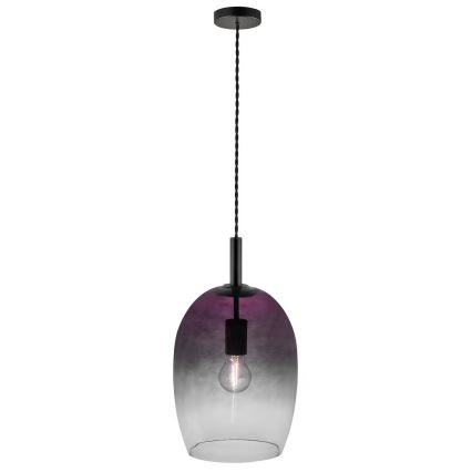 Nordlux - Lustre suspenso com cabo UMA 1xE27/40W/230V Ø 23 cm preto/fumado
