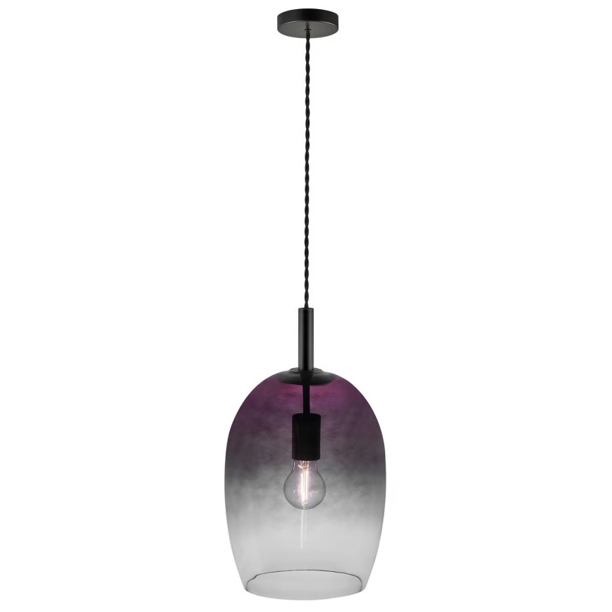 Nordlux - Lustre suspenso com cabo UMA 1xE27/40W/230V Ø 23 cm preto/fumado