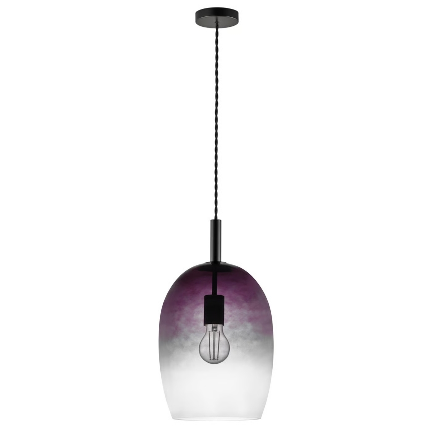 Nordlux - Lustre suspenso com cabo UMA 1xE27/40W/230V Ø 23 cm preto/fumado