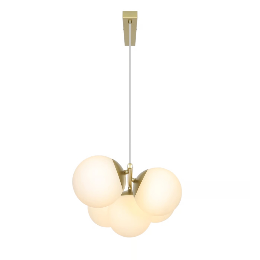 Nordlux - Lustre suspenso LILLY 5xE14/10W/230V latão