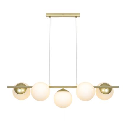 Nordlux - Lustre suspenso LILLY 5xE14/10W/230V latão