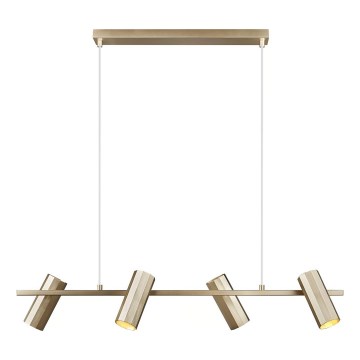 Nordlux - Lustre suspenso por cabo ALANIS 4xGU10/15W/230V latão