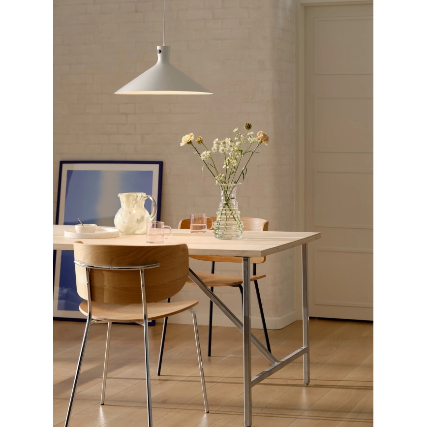 Nordlux - Lustre suspenso por cabo DORINA 1xE27/60W/230V branco, diâmetro 45 cm