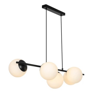 Nordlux - Lustre suspenso por cabo LILLY 5xE14/10W/230V preto