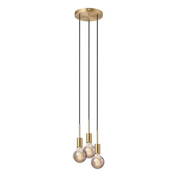 Nordlux - Lustre suspenso por cabo PACO 3xE27/25W/230V latão