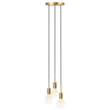 Nordlux - Lustre suspenso por cabo PACO 3xE27/25W/230V latão
