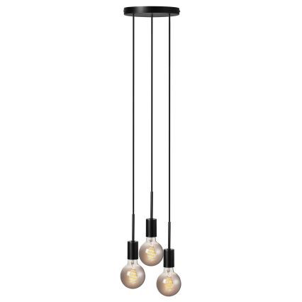 Nordlux - Lustre suspenso por cabo PACO 3xE27/25W/230V preto
