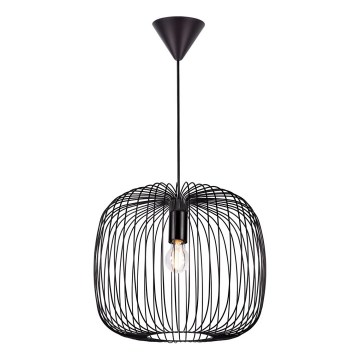 Nordlux - Pendente BERONI em cabo 1xE27/60W/230V, preto, Ø 40 cm