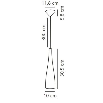 Nordlux - Pendente com cabo EMBLA 1xE27/40W/230V fumê/preto