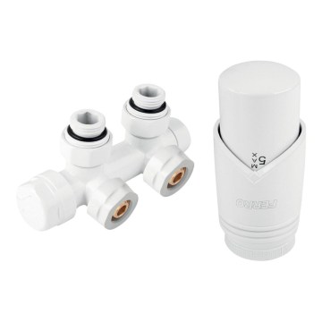 Novaservis - Conjunto de canto para radiadores com ligação central, branco