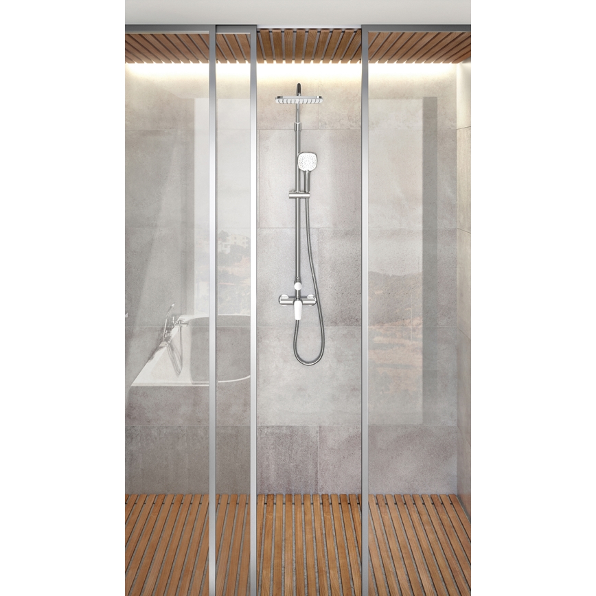 Novaservis - Conjunto de chuveiro com torneira METALIA ECO cromado brilhante