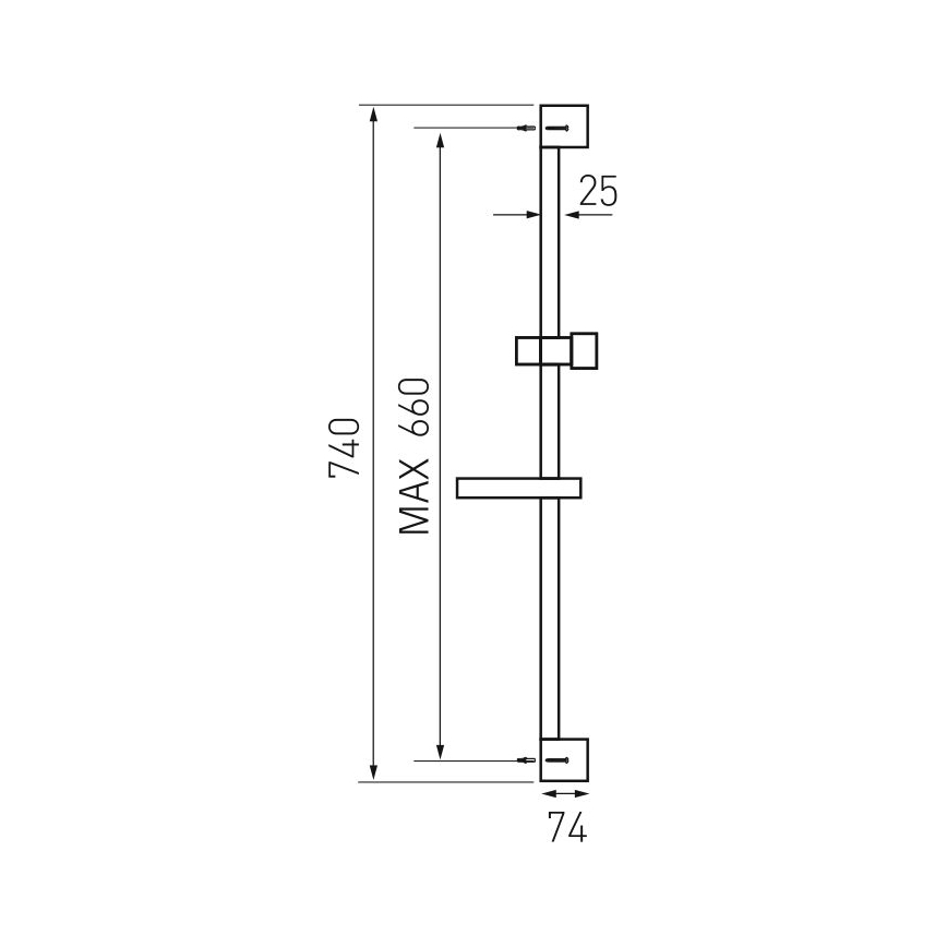 Novaservis - Conjunto de chuveiro cromado brilhante
