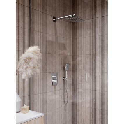 Novaservis - Conjunto de duche com torneira embutida METALIA ECO cromado brilhante