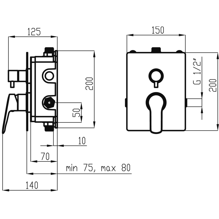 Novaservis - Conjunto de duche com torneira embutida METALIA ECO cromado brilhante