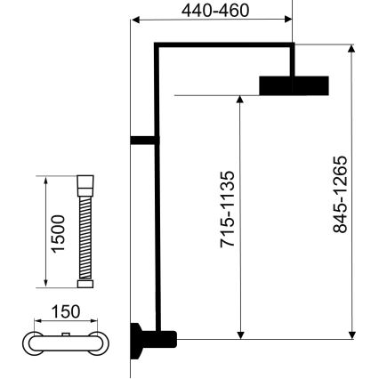 Novaservis - Conjunto de duche com torneira termostática METALIA ECO cromado brilhante