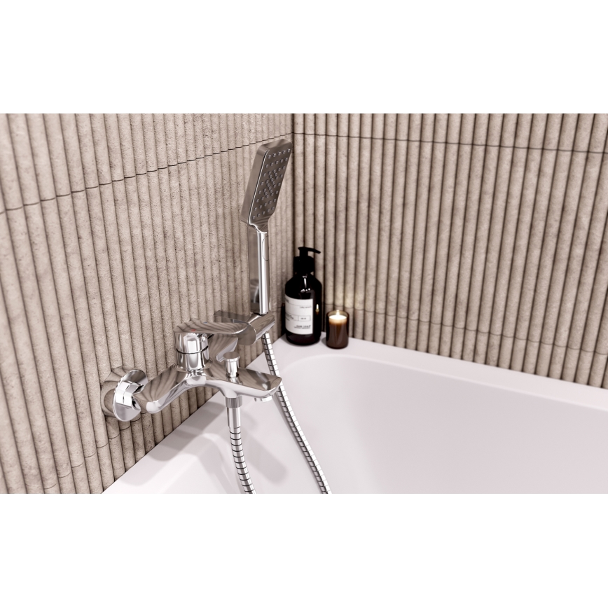 Novaservis - Conjunto para banheira METALIA com misturador, cromado brilhante