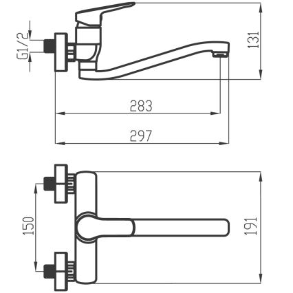 Novaservis - lava-loiça/torneira do lavatório METALIA cromado brilhante