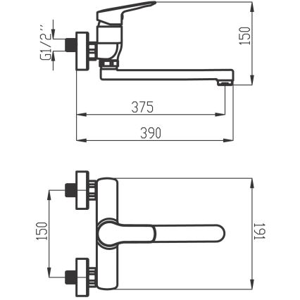 Novaservis - lava-loiça/torneira do lavatório METALIA cromado brilhante
