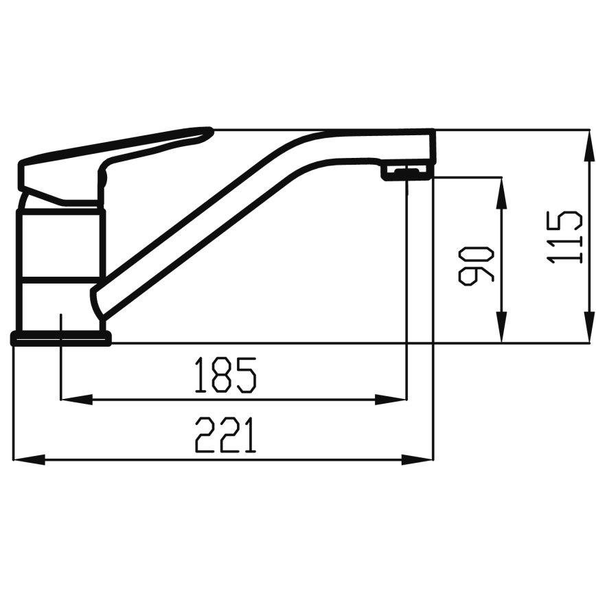 Novaservis - lava-loiça/torneira do lavatório METALIA cromado brilhante