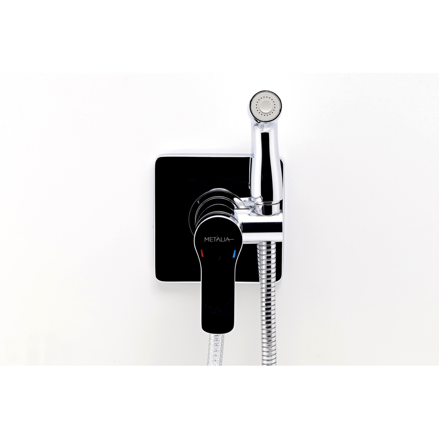 Novaservis-Torneira de bidé com pulverizador para instalação embutida METALIA cromado brilhante