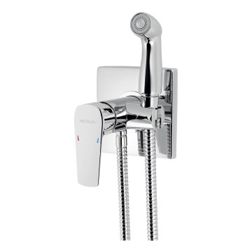 Novaservis-Torneira de bidé com pulverizador para instalação embutida METALIA cromado brilhante
