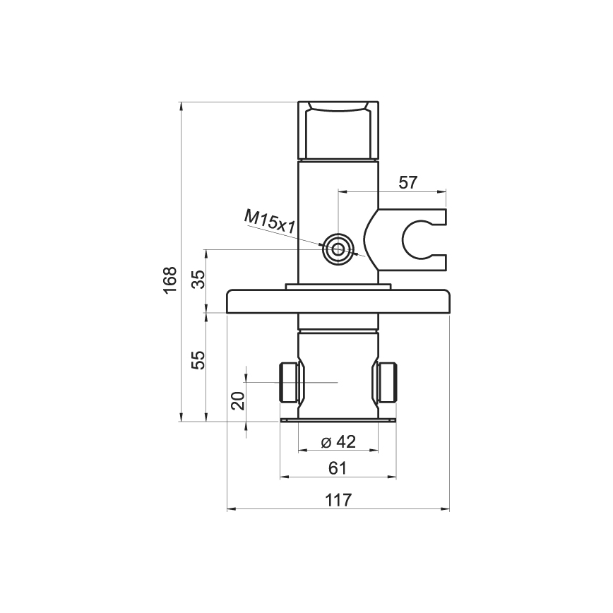 Novaservis-Torneira de bidé com pulverizador para instalação embutida METALIA cromado brilhante