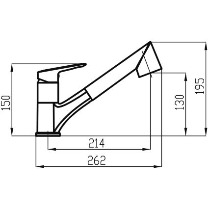 Novaservis - Torneira de cozinha com chuveiro extraível METALIA cromo brilhante