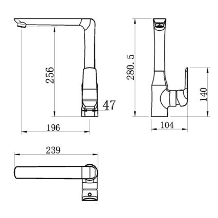 Novaservis - Torneira de cozinha NOBLESS TINA cromo brilhante