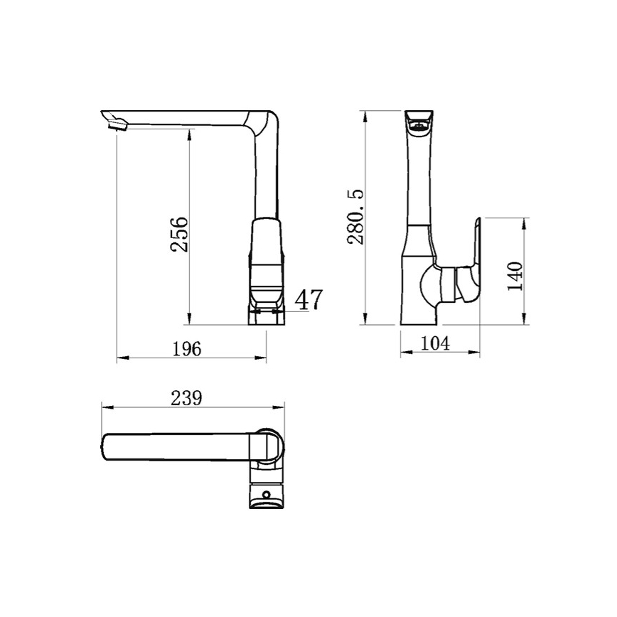 Novaservis - Torneira de cozinha NOBLESS TINA cromo brilhante