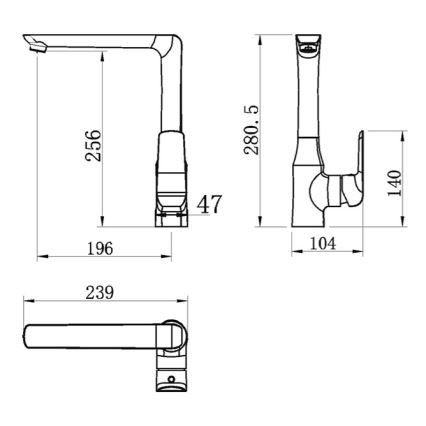 Novaservis - Torneira de cozinha NOBLESS TINA preta