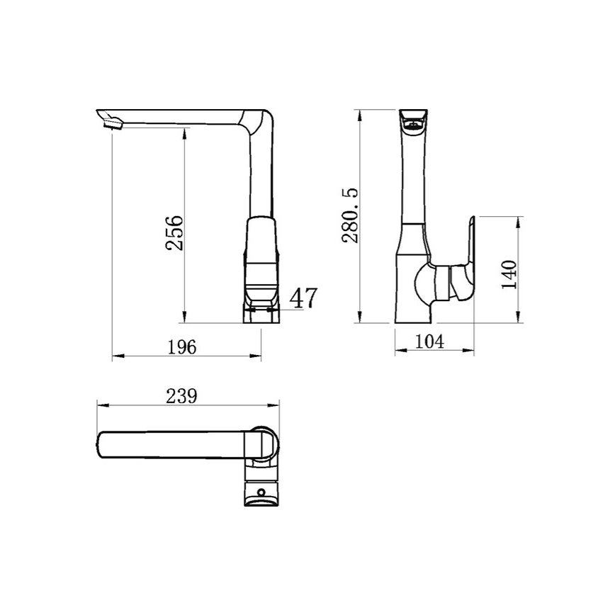 Novaservis - Torneira de cozinha NOBLESS TINA preta