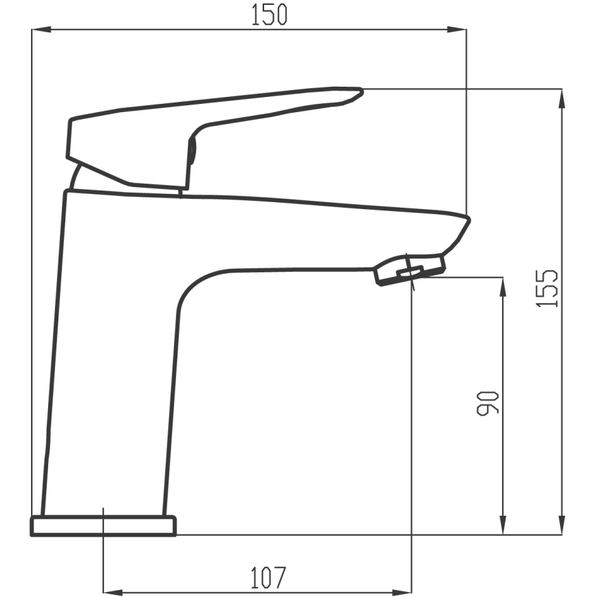 Novaservis - Torneira do lavatório METALIA 15,5 cm cromado brilhante