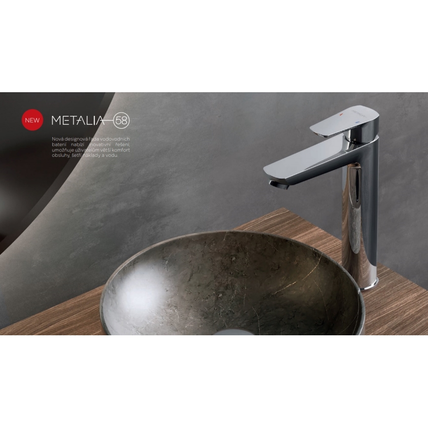 Novaservis - Torneira do lavatório METALIA ECO 25,7 cm cromado brilhante