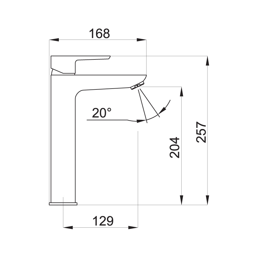Novaservis - Torneira do lavatório METALIA ECO 25,7 cm cromado brilhante