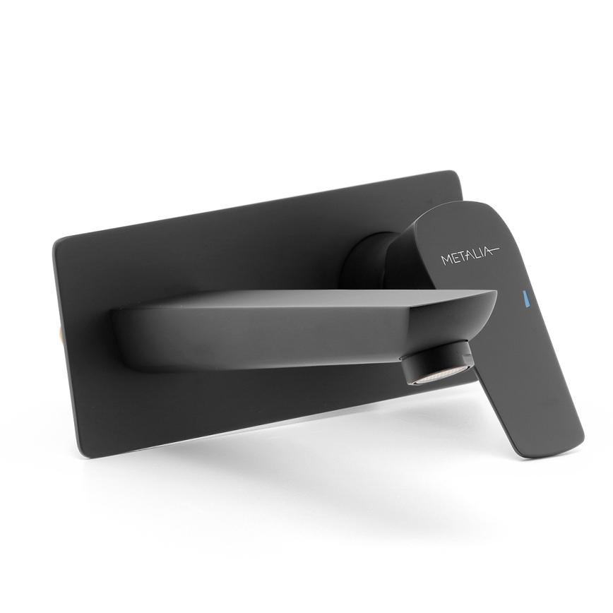 Novaservis - Torneira do lavatório para instalação embutida METALIA ECO mate preto