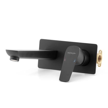 Novaservis - Torneira do lavatório para instalação embutida METALIA ECO mate preto