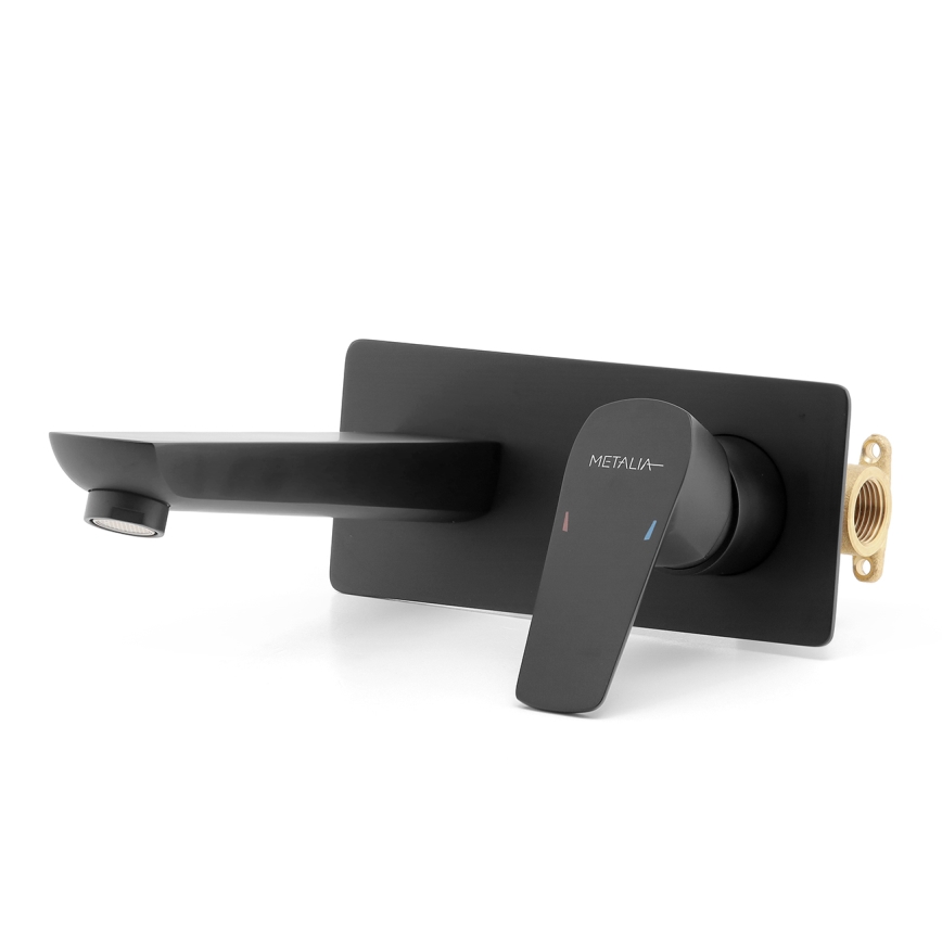 Novaservis - Torneira do lavatório para instalação embutida METALIA ECO mate preto