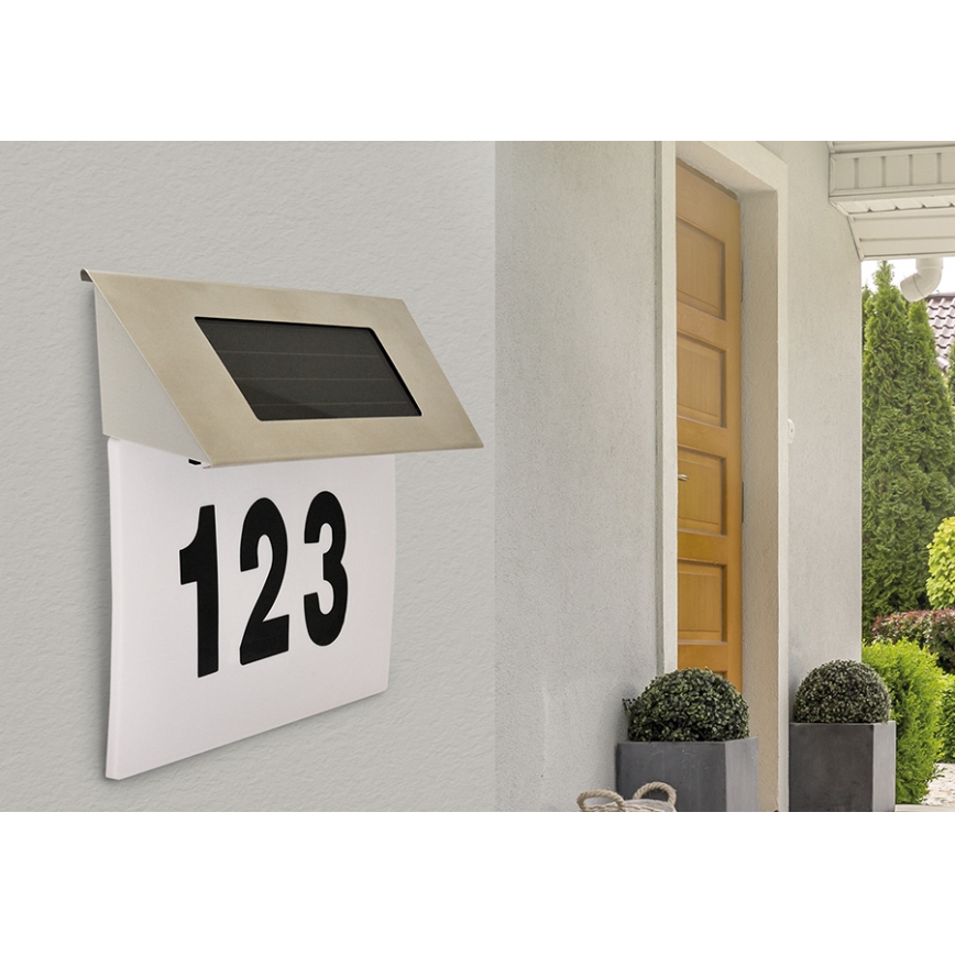 Número de casa solar LED LED/1,2V 200 mAh IP44
