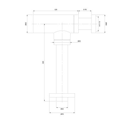 OMNIRES A186CPB - Válvula para lavatório TRAP escovado cobre