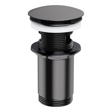 OMNIRES A706AT - Válvula de lavatório CLICK-CLACK diâmetro 6,6 cm acabamento antracite escovado