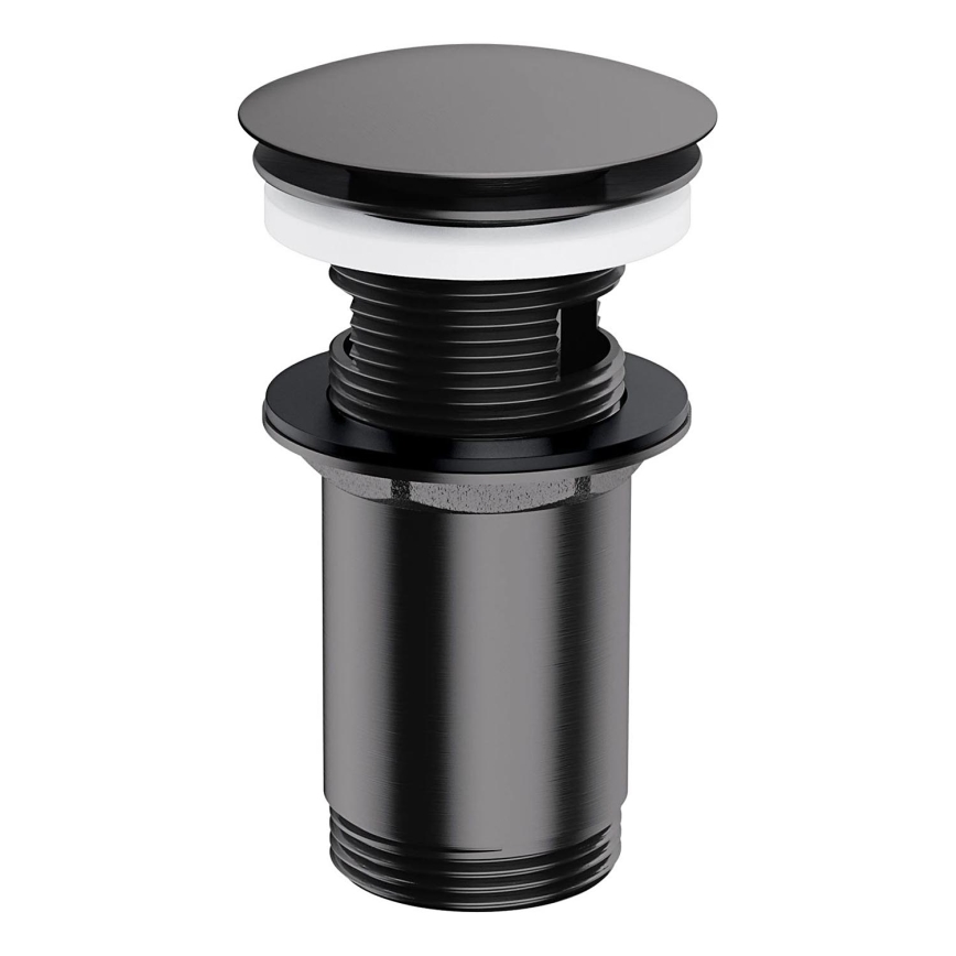 OMNIRES A706AT - Válvula de lavatório CLICK-CLACK diâmetro 6,6 cm acabamento antracite escovado