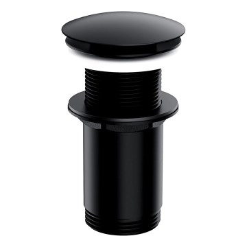 OMNIRES A716BL - Válvula de lavatório CLICK-CLACK diâmetro 6,6 cm preto mate