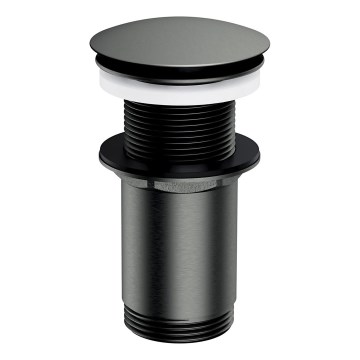 OMNIRES A716GR - Válvula de lavatório CLICK-CLACK diâmetro 6,6 cm grafite escovado